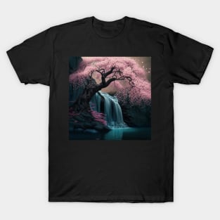 Cherry Blossom Waterfall T-Shirt